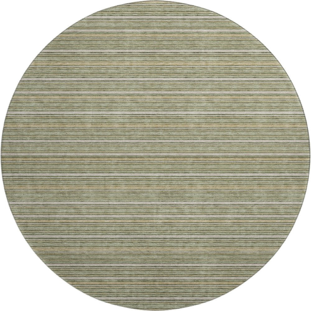 Luxury Washable Indoor/Outdoor Soft Essentials SE2 Green 8' x 8' Rug