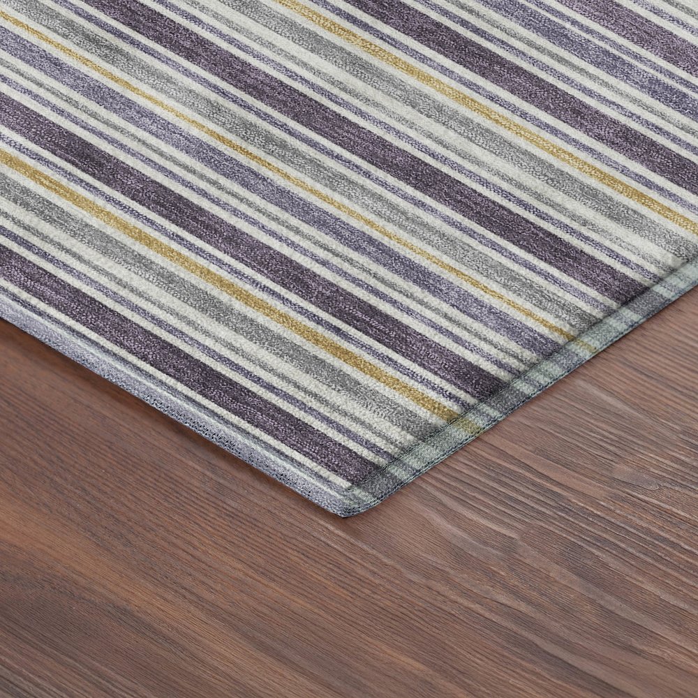 Luxury Washable Indoor/Outdoor Soft Essentials SE2 Purple 1'8" x 2'6" Rug