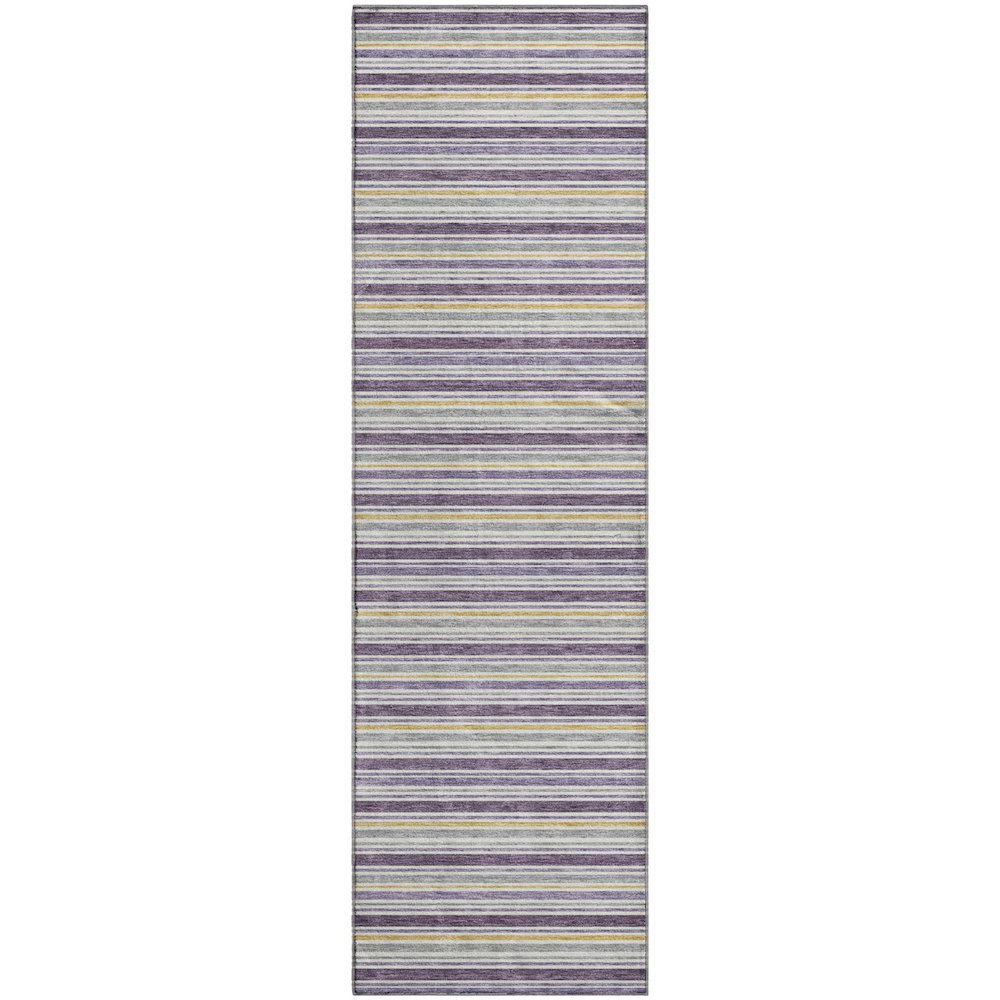 Luxury Washable Indoor/Outdoor Soft Essentials SE2 Purple 2'3" x 7'6" Runner Rug