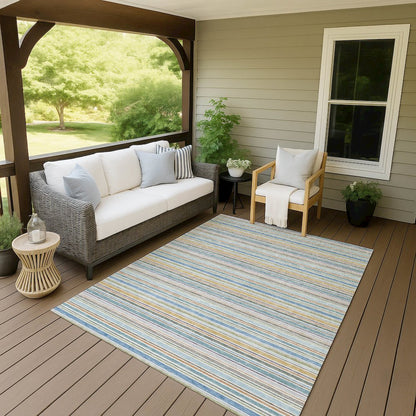Luxury Washable Indoor/Outdoor Soft Essentials SE2 Multi 1'8" x 2'6" Rug
