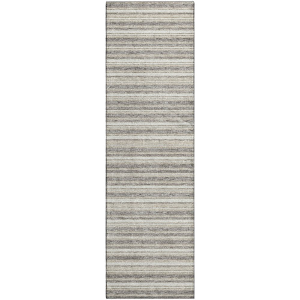 Luxury Washable Indoor/Outdoor Soft Essentials SE2 Brown 2'3" x 7'6" Runner Rug