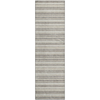 Luxury Washable Indoor/Outdoor Soft Essentials SE2 Brown 2'3" x 7'6" Runner Rug