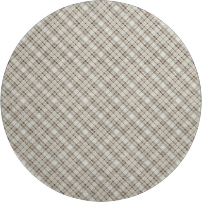 Luxury Washable Indoor/Outdoor Soft Essentials SE3 Brown 8' x 8' Rug