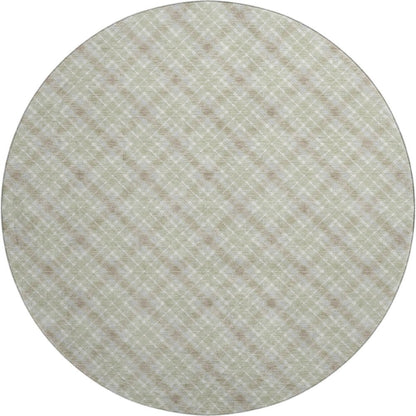 Luxury Washable Indoor/Outdoor Soft Essentials SE3 Green 8' x 8' Rug