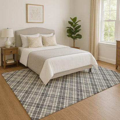 Luxury Washable Indoor/Outdoor Soft Essentials SE3 Gray 2'6" x 3'10" Rug