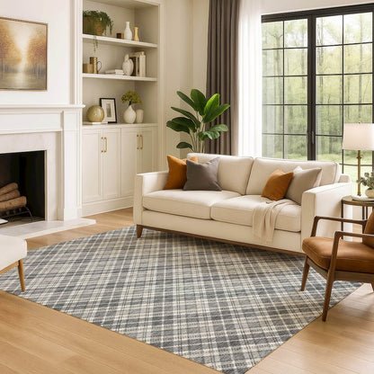 Luxury Washable Indoor/Outdoor Soft Essentials SE3 Gray 2'6" x 3'10" Rug