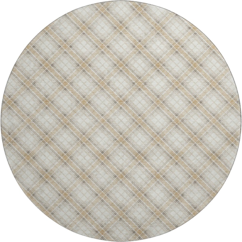 Luxury Washable Indoor/Outdoor Soft Essentials SE3 Ivory 8' x 8' Rug