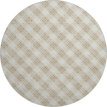 Luxury Washable Indoor/Outdoor Soft Essentials SE3 Ivory 8' x 8' Rug