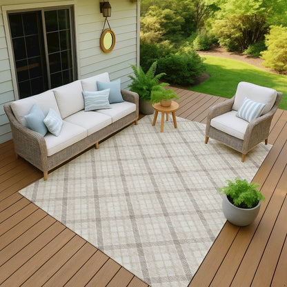 Luxury Washable Indoor/Outdoor Soft Essentials SE3 Ivory 1'8" x 2'6" Rug