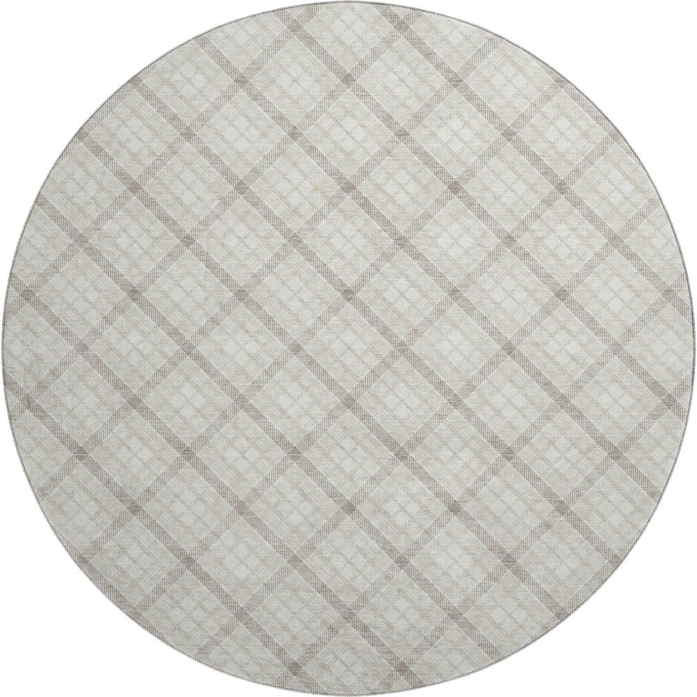 Luxury Washable Indoor/Outdoor Soft Essentials SE3 Ivory 8' x 8' Rug