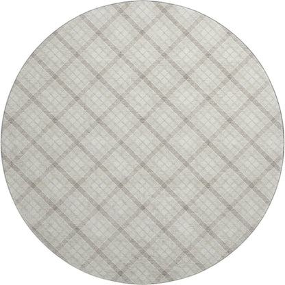 Luxury Washable Indoor/Outdoor Soft Essentials SE3 Ivory 8' x 8' Rug
