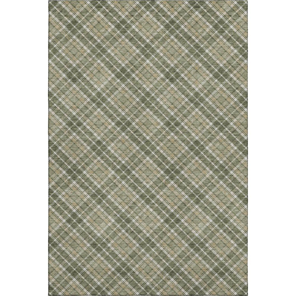 Luxury Washable Indoor/Outdoor Soft Essentials SE3 Green 2'6" x 3'10" Rug
