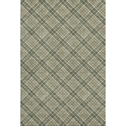 Luxury Washable Indoor/Outdoor Soft Essentials SE3 Green 2'6" x 3'10" Rug