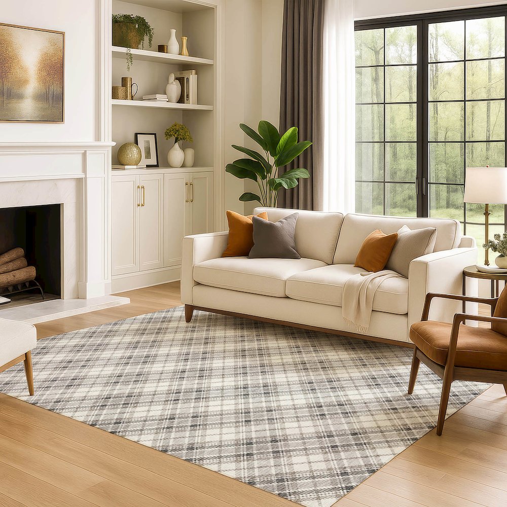 Luxury Washable Indoor/Outdoor Soft Essentials SE3 Ivory 2'6" x 3'10" Rug