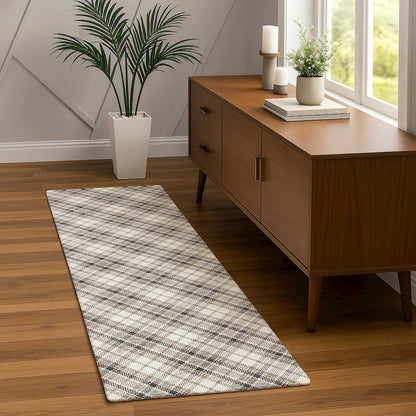 Luxury Washable Indoor/Outdoor Soft Essentials SE3 Ivory 2'3" x 7'6" Runner Rug