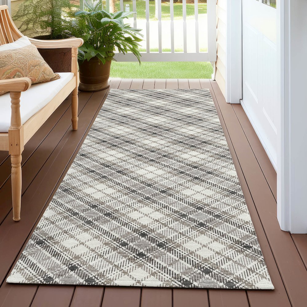 Luxury Washable Indoor/Outdoor Soft Essentials SE3 Ivory 2'3" x 7'6" Runner Rug