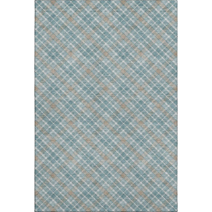 Luxury Washable Indoor/Outdoor Soft Essentials SE3 Teal 2'6" x 3'10" Rug