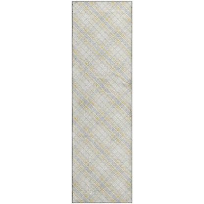 Luxury Washable Indoor/Outdoor Soft Essentials SE3 Gold 2'3" x 7'6" Runner Rug