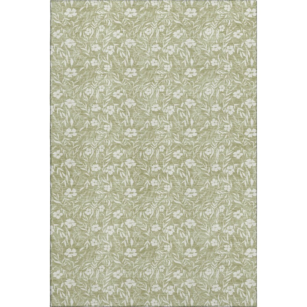 Luxury Washable Indoor/Outdoor Soft Essentials SE4 Green 2'6" x 3'10" Rug
