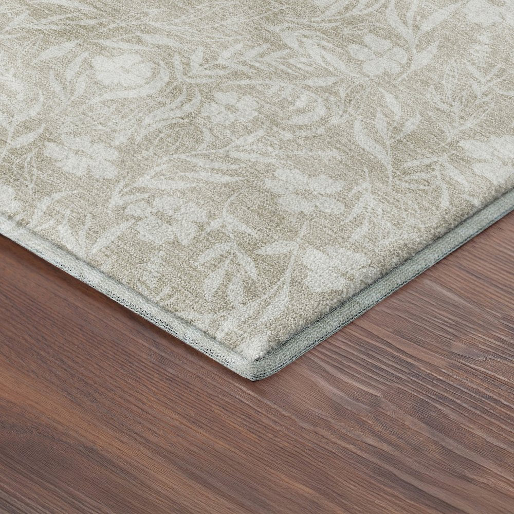 Luxury Washable Indoor/Outdoor Soft Essentials SE4 Brown 1'8" x 2'6" Rug