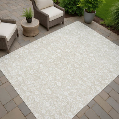 Luxury Washable Indoor/Outdoor Soft Essentials SE4 Brown 1'8" x 2'6" Rug