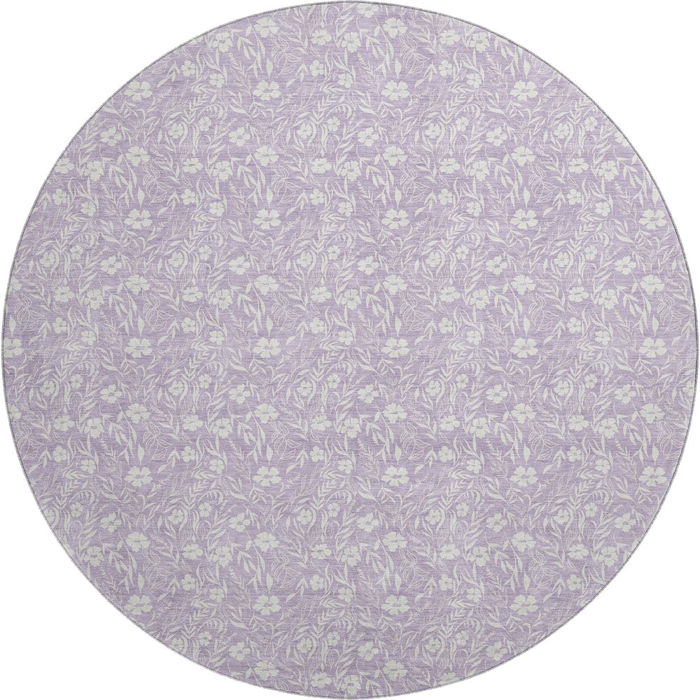 Luxury Washable Indoor/Outdoor Soft Essentials SE4 Purple 8' x 8' Rug