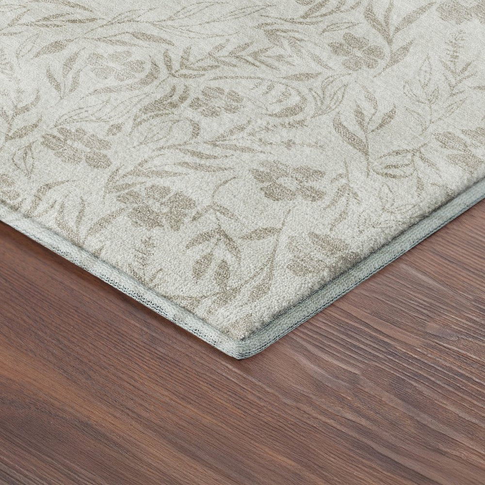 Luxury Washable Indoor/Outdoor Soft Essentials SE4 Ivory 1'8" x 2'6" Rug