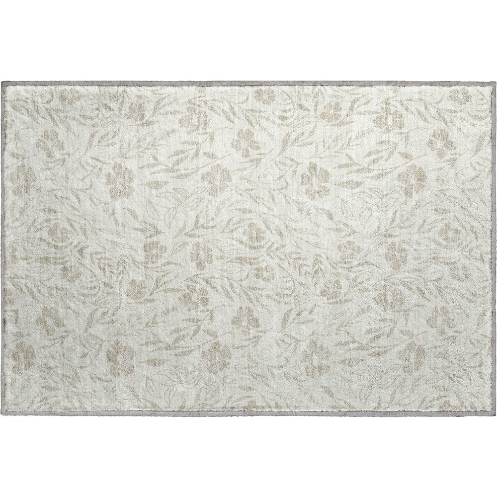 Luxury Washable Indoor/Outdoor Soft Essentials SE4 Ivory 1'8" x 2'6" Rug