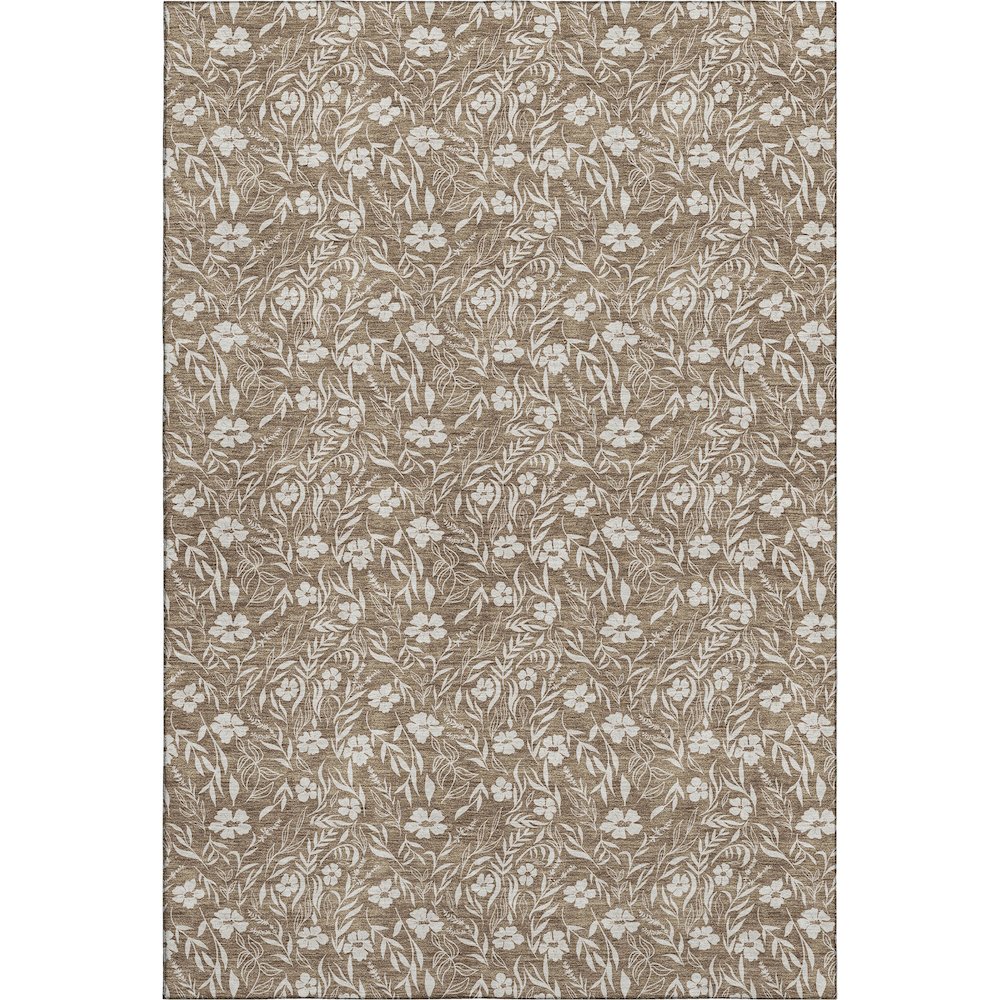 Luxury Washable Indoor/Outdoor Soft Essentials SE4 Brown 2'6" x 3'10" Rug