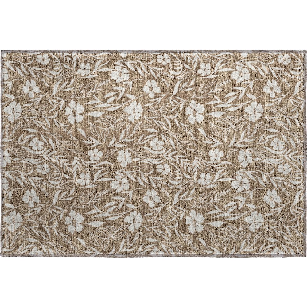 Luxury Washable Indoor/Outdoor Soft Essentials SE4 Brown 1'8" x 2'6" Rug