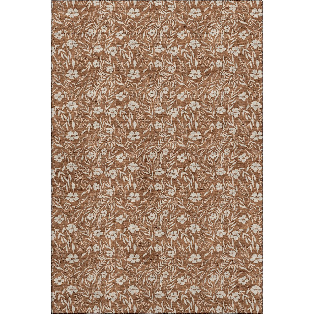 Luxury Washable Indoor/Outdoor Soft Essentials SE4 Orange 2'6" x 3'10" Rug