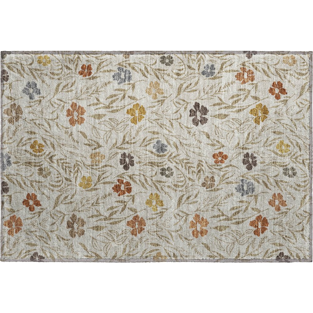 Luxury Washable Indoor/Outdoor Soft Essentials SE4 Ivory 1'8" x 2'6" Rug