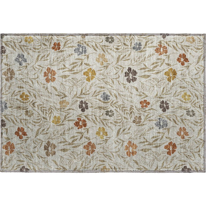 Luxury Washable Indoor/Outdoor Soft Essentials SE4 Ivory 1'8" x 2'6" Rug