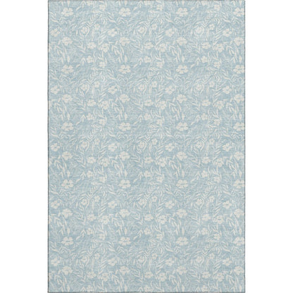 Luxury Washable Indoor/Outdoor Soft Essentials SE4 Blue 2'6" x 3'10" Rug