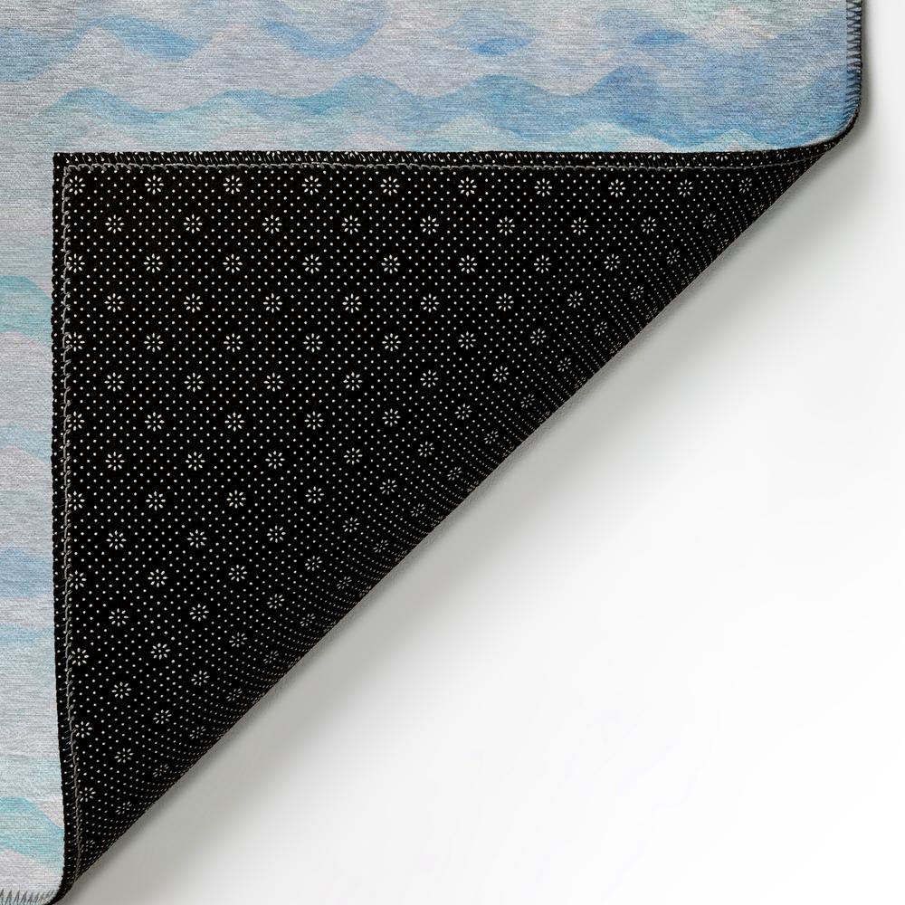 Indoor/Outdoor Seabreeze SZ16 Denim Washable 1'8" x 2'6" Rug