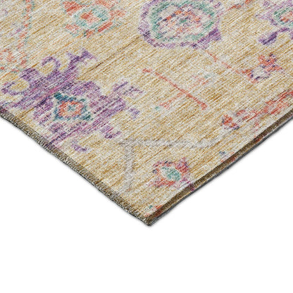 Luxury Washable Indoor/Outdoor Solace Peach 1'8" x 2'6" Rug