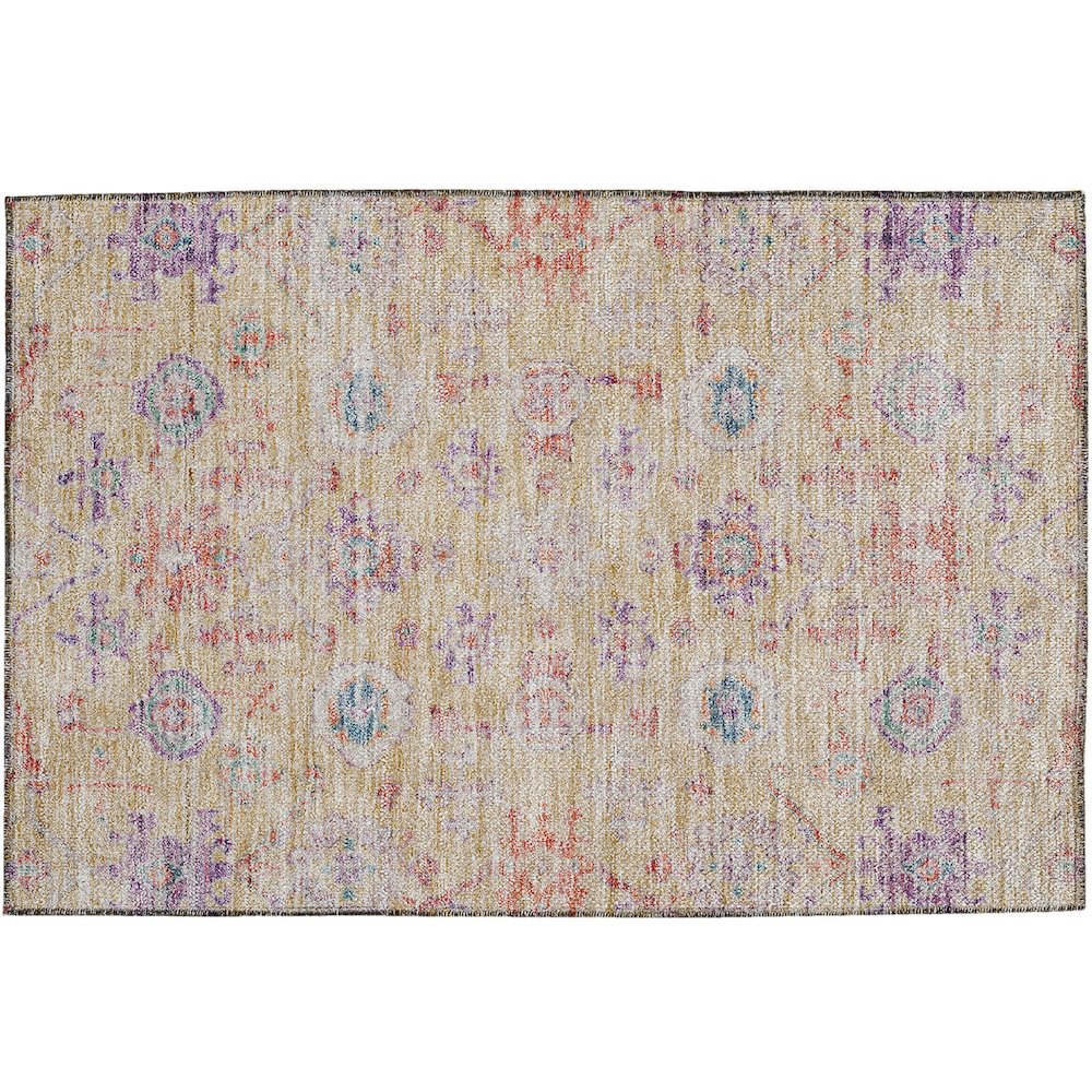 Luxury Washable Indoor/Outdoor Solace Peach 1'8" x 2'6" Rug