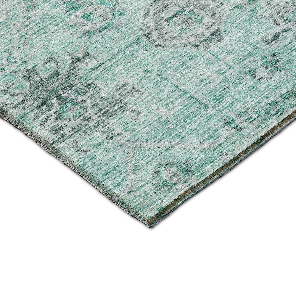 Luxury Washable Indoor/Outdoor Solace Teal 1'8" x 2'6" Rug