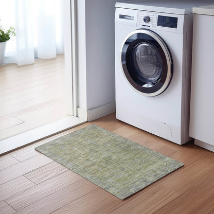 Luxury Washable Indoor/Outdoor Solace Aloe 1'8" x 2'6" Rug