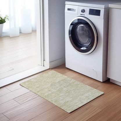 Luxury Washable Indoor/Outdoor Solace Beige 1'8" x 2'6" Rug