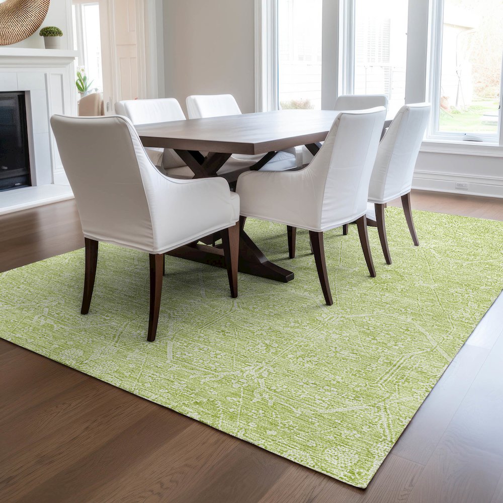 Luxury Washable Indoor/Outdoor Solace Lime 2'6" x 3'10" Rug