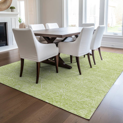Luxury Washable Indoor/Outdoor Solace Lime 2'6" x 3'10" Rug
