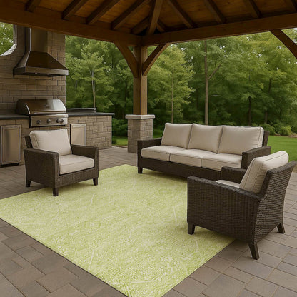 Luxury Washable Indoor/Outdoor Solace Lime 2'6" x 3'10" Rug