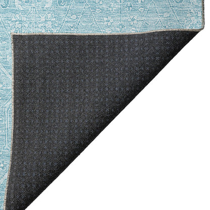 Luxury Washable Indoor/Outdoor Solace Sky 1'8" x 2'6" Rug