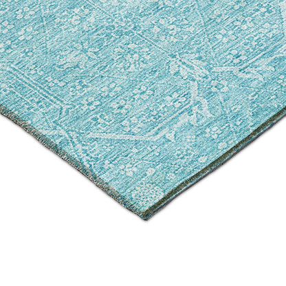 Luxury Washable Indoor/Outdoor Solace Sky 1'8" x 2'6" Rug