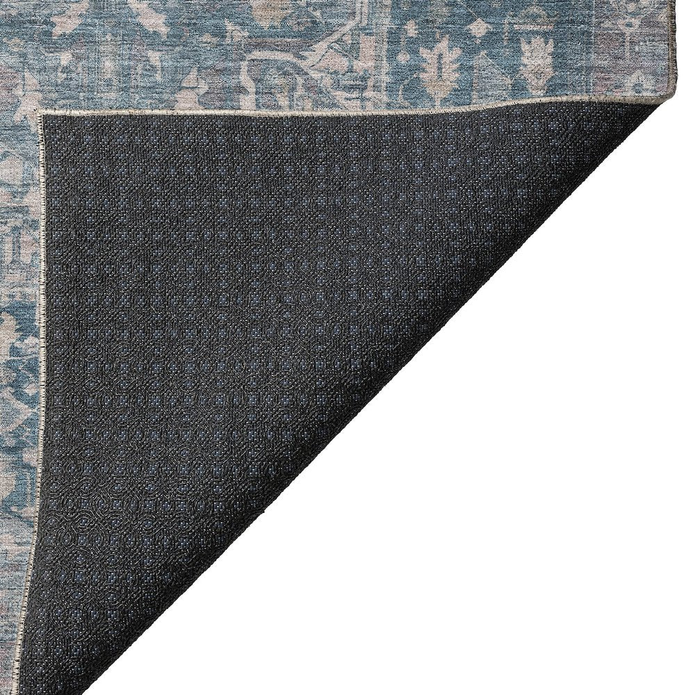 Luxury Washable Indoor/Outdoor Solace Blue 1'8" x 2'6" Rug