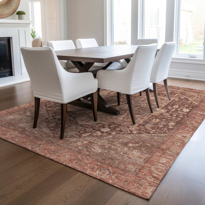 Luxury Washable Indoor/Outdoor Solace Burgundy 2'6" x 3'10" Rug