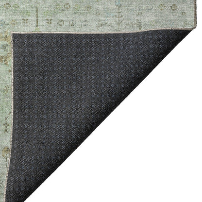 Luxury Washable Indoor/Outdoor Solace Aloe 1'8" x 2'6" Rug