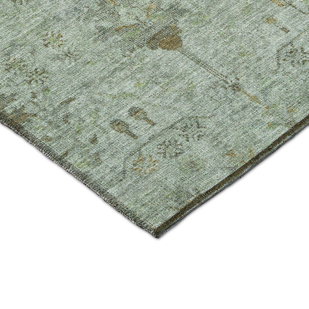 Luxury Washable Indoor/Outdoor Solace Aloe 1'8" x 2'6" Rug