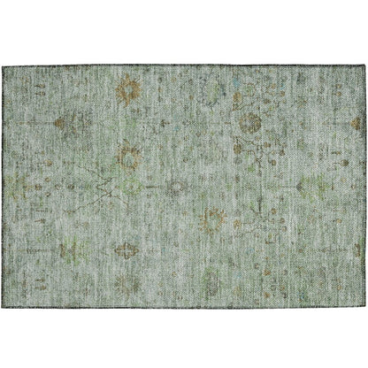 Luxury Washable Indoor/Outdoor Solace Aloe 1'8" x 2'6" Rug
